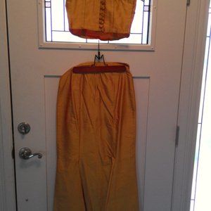 GORGEOUS 2PC SILK MAXI SKIRT SET